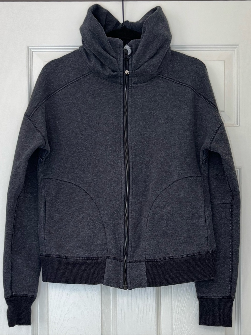 Lululemon Cotton Blend Hug It Out Full Zip Jacket with Thumb Holes